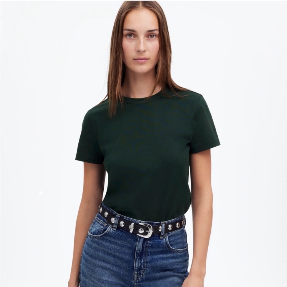 Madewell Classic Women Green T-Shirt